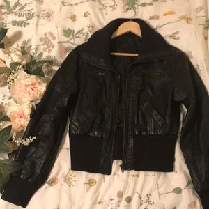 Black Faux Leather Jacket